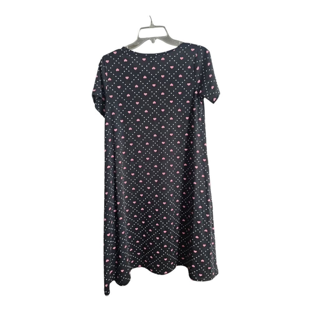 LULAROE Jessie Swing Dress‎ Heart Print Pockets - Size XS - Picture 2 of 8